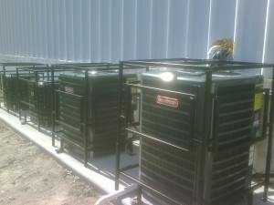 Caged Condensers at a business