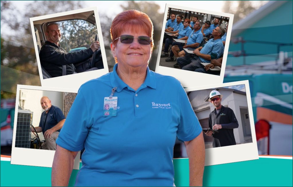 This is an image of a group of bay that team members