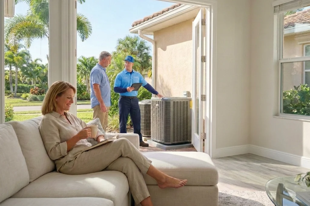 New high-efficiency AC improving comfort in Fort Myers home