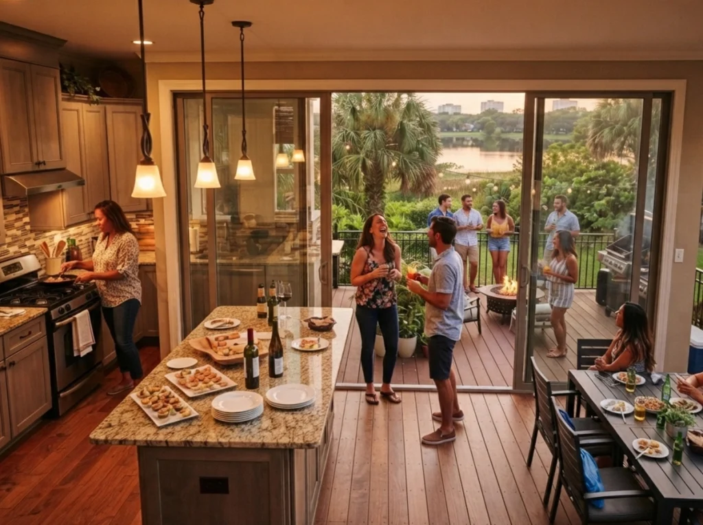 People enjoying a summer party