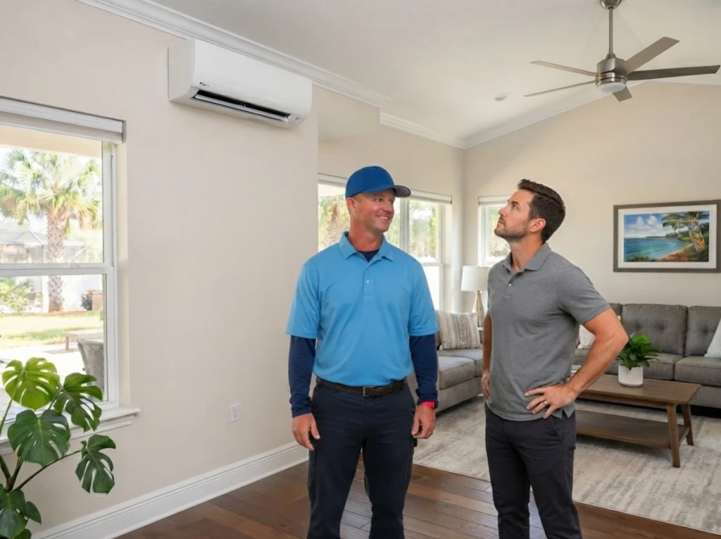 mini-split cooling different areas of an Ocala home